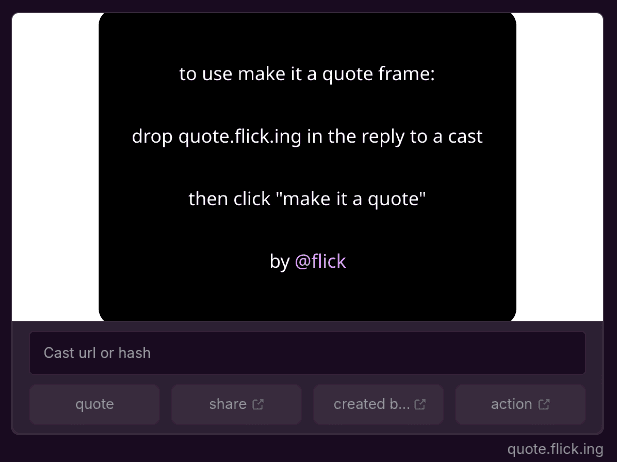 Make it a quote